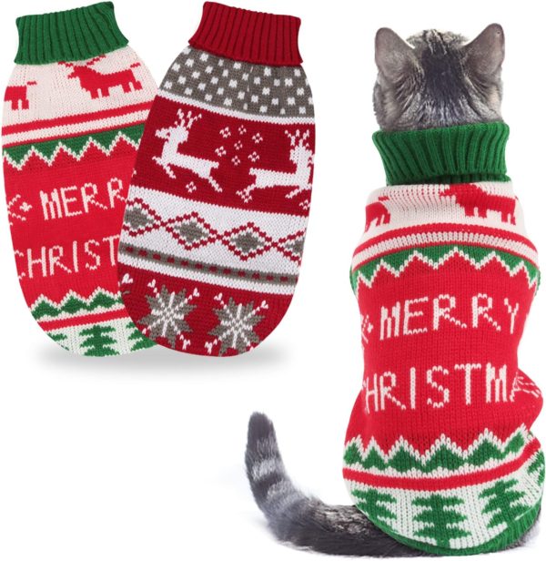 BWOGUE Christmas Pet Sweater Soft Acrylic Cat Dog Apparel-0