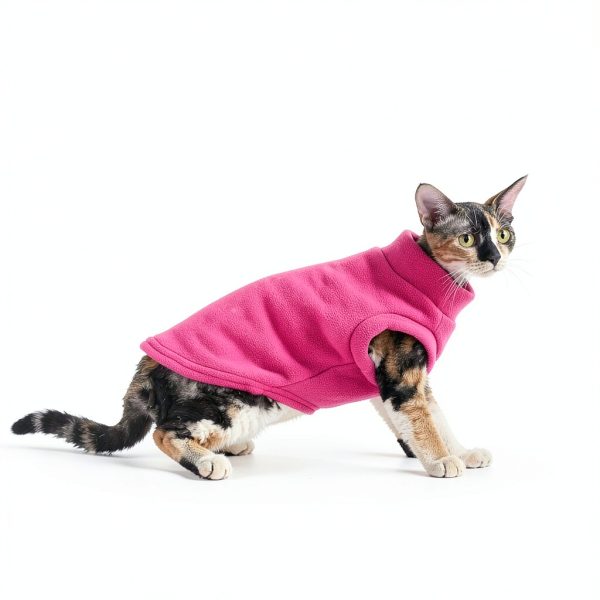 PUMYPOREITY Cat Sweater Fleece Warm Winter Pet Apparel-2