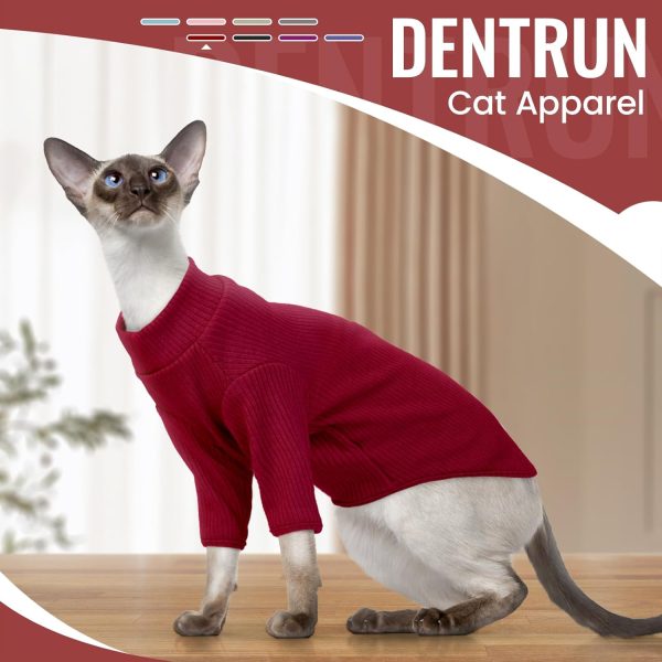 DENTRUN Hairless Cat Shirt Cotton Comfort Fit Sizes Colors-7