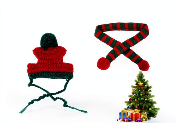 Cat Winter Hat Scarf Set Pawskido Warm Knit Apparel-1
