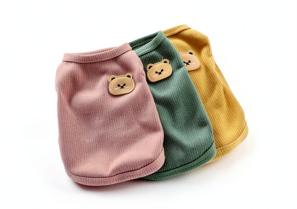 Maqilo Pet Tank Top Waffle Knit Bear Design Sphynx Cats-1