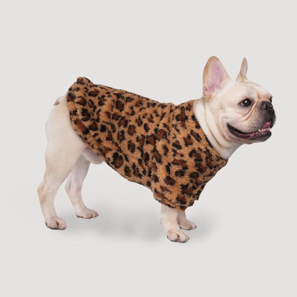 GreenJoy Dog Sweater Fleece Leopard Print Pet Apparel-1