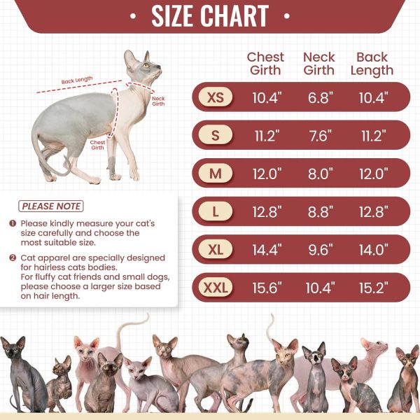 DENTRUN Hairless Cat Shirt Cotton Comfort Fit Sizes Colors-2