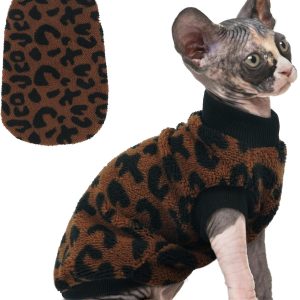 PUMYPOREITY Cat Sweater Soft Fleece Warm Pet Apparel-0