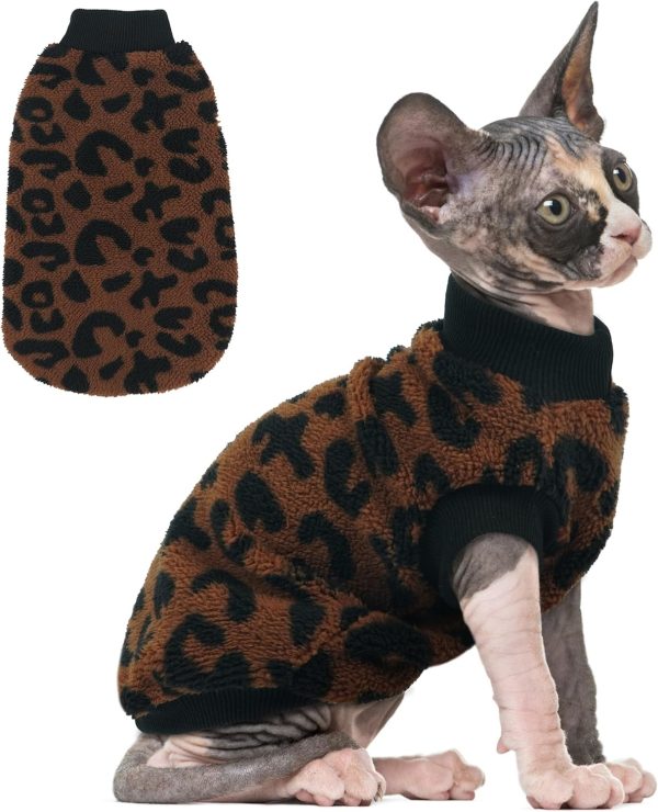 PUMYPOREITY Cat Sweater Soft Fleece Warm Pet Apparel-0