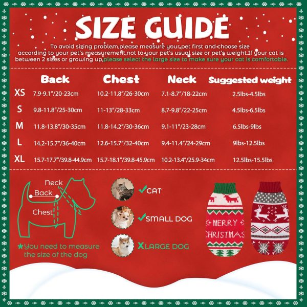 BWOGUE Christmas Pet Sweater Soft Acrylic Cat Dog Apparel-1