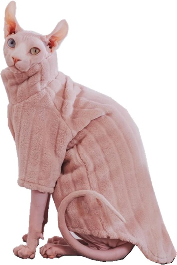 Kitipcoo Cat Sweater Coral Fleece Warm Hairless Pet Apparel-0