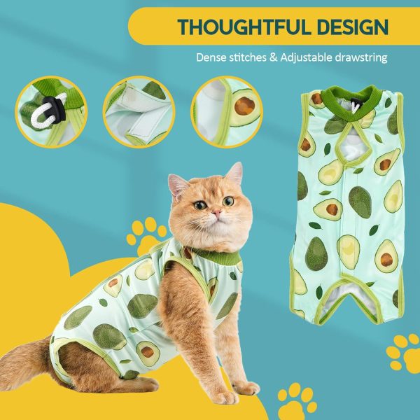 Avont Cat Recovery Suit Soft Modal Fabric Surgery Protection-5