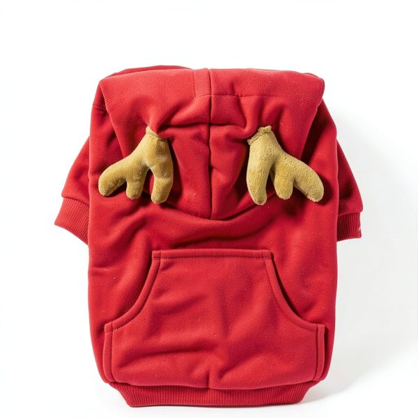 Maruomiki Pet Hoodie Elk Pocket Sweater Polyester Christmas-4