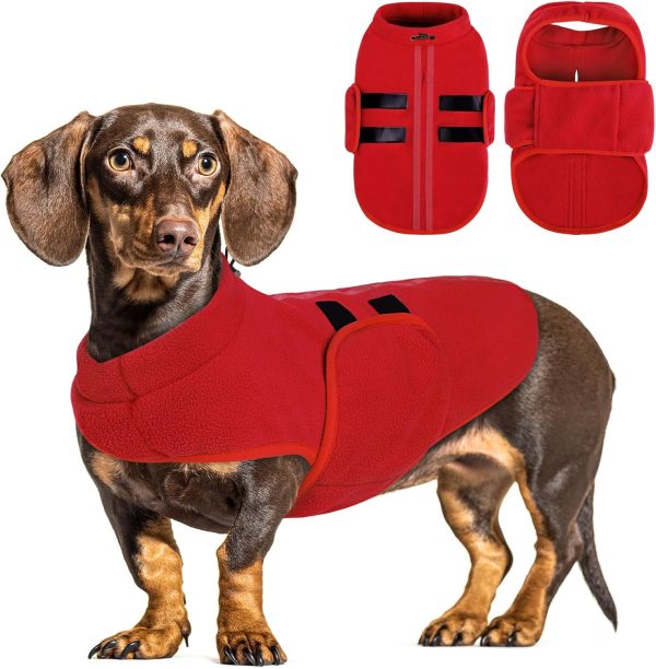 Queenmore Dog Fleece Vest Cozy Winter Pet Apparel Sizes-0