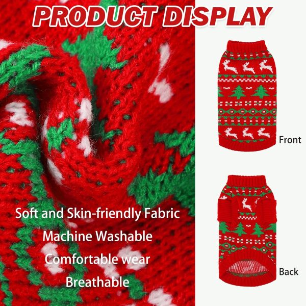 KOOLTAIL Cat Christmas Sweater Soft Acrylic Pet Apparel-1