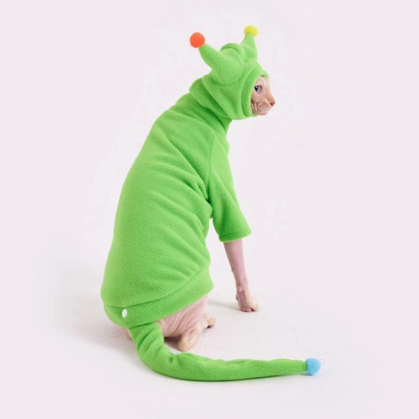 GigglyHouse Cat Jumpsuit Warm Pet Apparel Alien Design-1