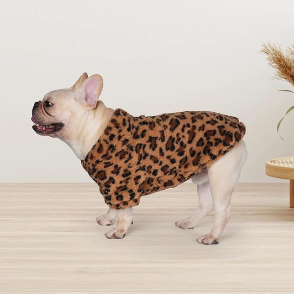 GreenJoy Dog Sweater Fleece Leopard Print Pet Apparel-7