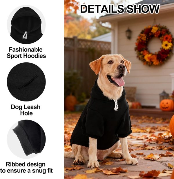 Dog Hoodie EXPAWLORER Ribbed Warmth Black-2