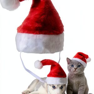 Wildarms Santa Dog Hat Soft Polyester Pet Christmas Apparel-0