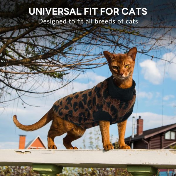 PUMYPOREITY Cat Sweater Soft Fleece Warm Pet Apparel-4