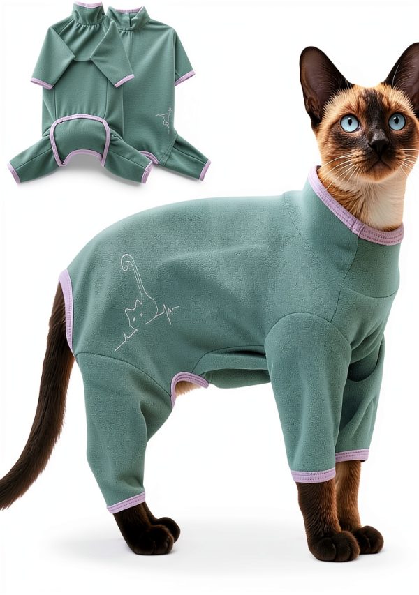 DENTRUN Cat Recovery Suit Anti Shedding Spandex Apparel-0