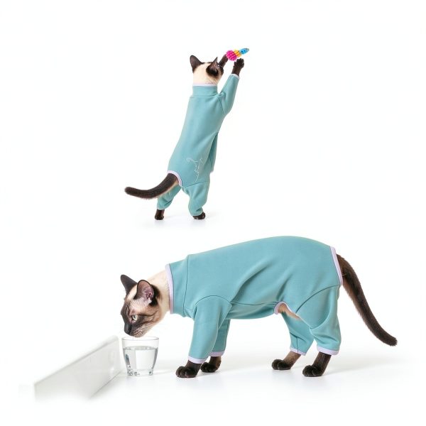 DENTRUN Cat Recovery Suit Anti Shedding Spandex Apparel-2
