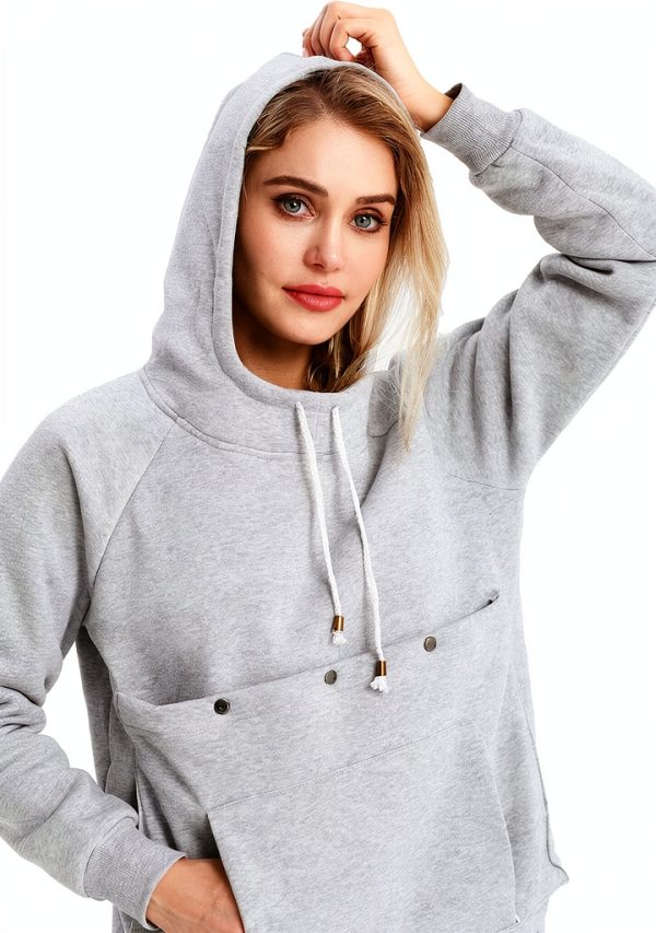 Pet Pouch Sweatshirt Fleece Cat Hoodie Unisex Pet Lovers-4