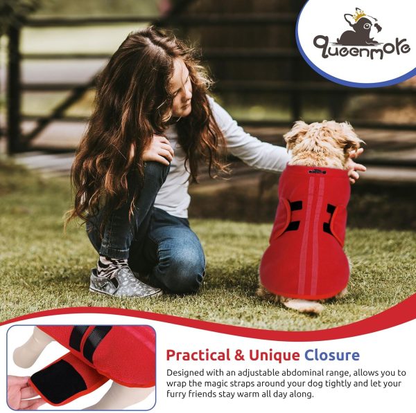 Queenmore Dog Fleece Vest Cozy Winter Pet Apparel Sizes-5