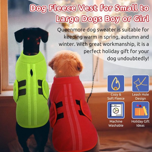 Queenmore Dog Fleece Vest Cozy Winter Pet Apparel Sizes-6