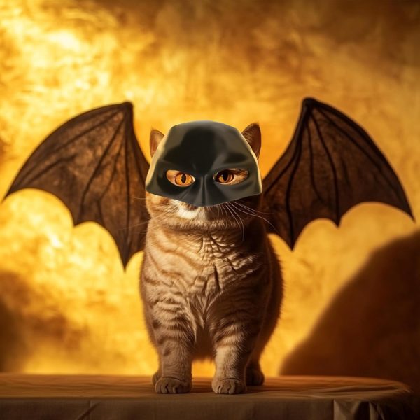 Yipintang Cat Bat Mask Handmade PLA Costume for Pets-5