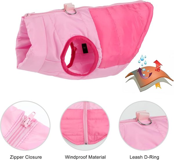 LONTEPET Dog Coat Warm Vest Small Dogs Cats Soft Material-5