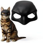 Cat Mask TPE Rubber Comfortable Halloween Pet Costume-0