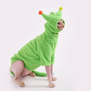 GigglyHouse Cat Jumpsuit Warm Pet Apparel Alien Design-0