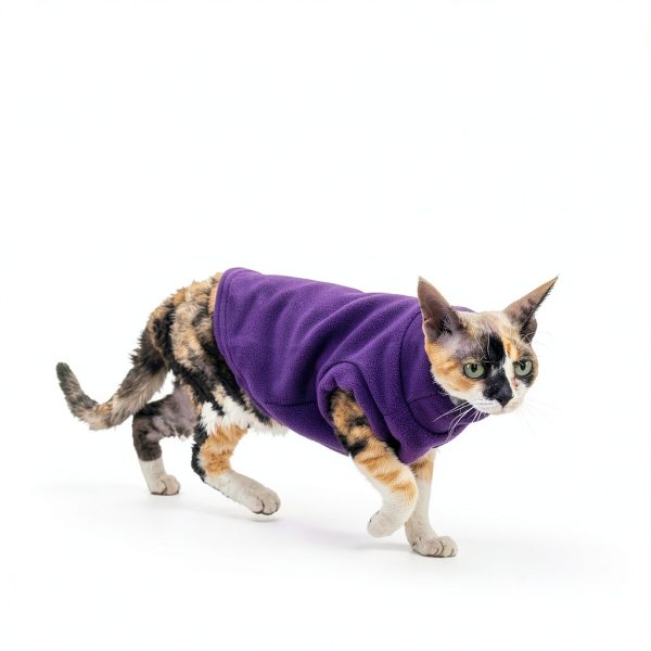 PUMYPOREITY Cat Sweater Fleece Warm Winter Pet Apparel-4