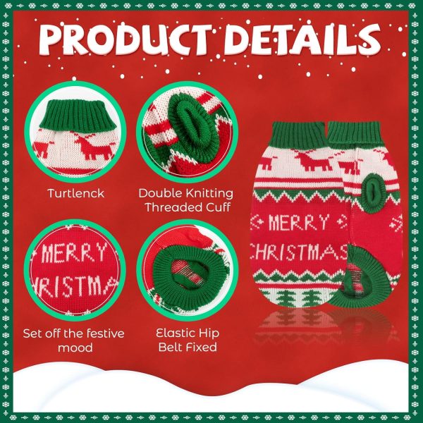 BWOGUE Christmas Pet Sweater Soft Acrylic Cat Dog Apparel-2