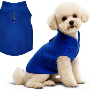 Rbenxia Dog Sweater with Leash Ring Fleece Vest Pet Apparel-0