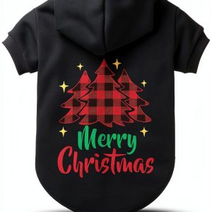 EXPAWLORER Dog Hoodie Christmas Theme Warm Pet Clothing-0