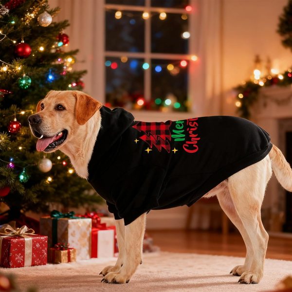 Dog Hoodie EXPAWLORER Warm Ribbed Design-7