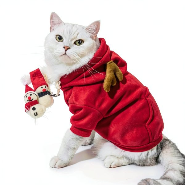 Maruomiki Pet Hoodie Elk Pocket Sweater Polyester Christmas-2