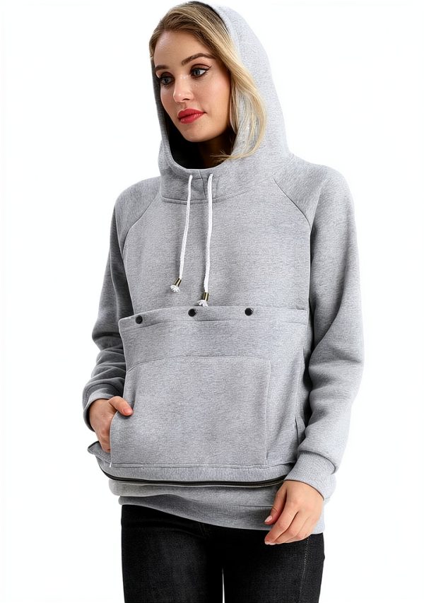 Pet Pouch Sweatshirt Fleece Cat Hoodie Unisex Pet Lovers-3