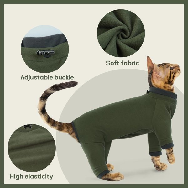 PUMYPOREITY Cat Onesie Sticky Hair Fabric Recovery Suit-3