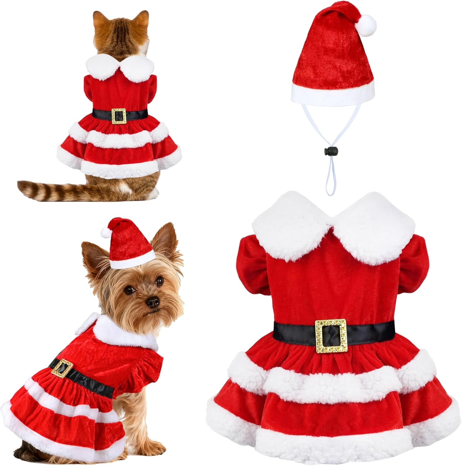 PAYHTOW Dog Christmas Outfit worn by a pet in a festive setting