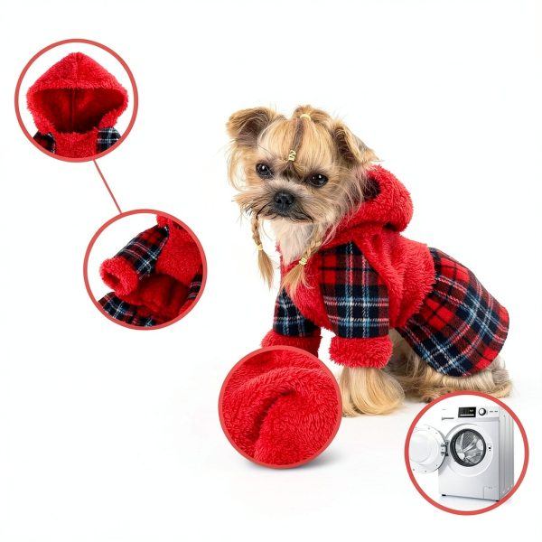 Shifenmei Dog Sweater Fleece Hoodie Small Pet Winter Coat-1