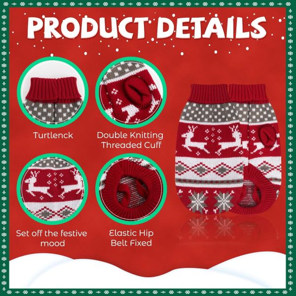 BWOGUE Christmas Pet Sweater Soft Acrylic Cat Dog Apparel-3