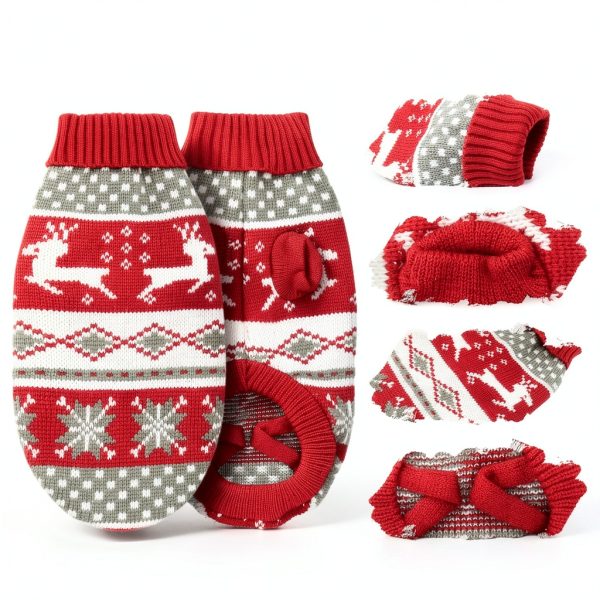 Cat Christmas Sweater HYLYUN Acrylic Pet Apparel-2