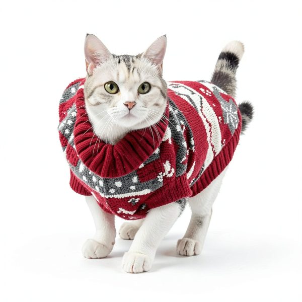 Cat Christmas Sweater HYLYUN Acrylic Pet Apparel-6