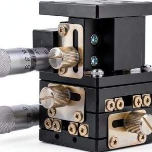 Manual Displacement, LD40LM 3 Axes XYZ Linear Stage Trimming Bearing Tuning Sliding Table 4040mm Movement, Aluminium Alloy, Microscope-0