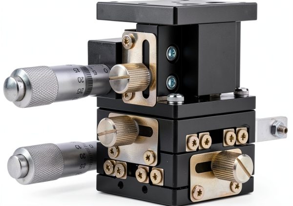 Manual Displacement, LD40LM 3 Axes XYZ Linear Stage Trimming Bearing Tuning Sliding Table 4040mm Movement, Aluminium Alloy, Microscope-0