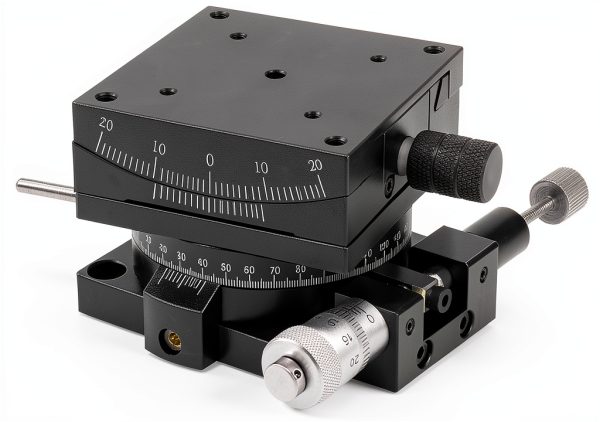 Manual Linear Stage Vituord 60x60mm Goniometer with ±20° Tilt Scale-0