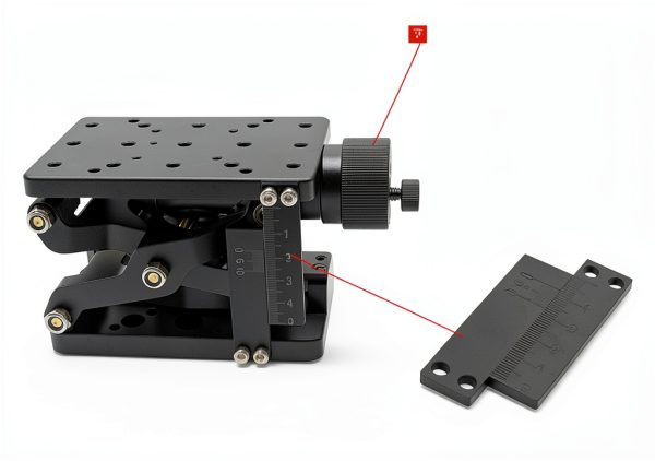 Z‑Axes Linear Translation Stage, Manual Fine‑Tuning Linear Stage, Platform Sliding Table Large Stroke Load 20kgf,Table Size 120 x 80mm / 4.7 x 3.1in-2