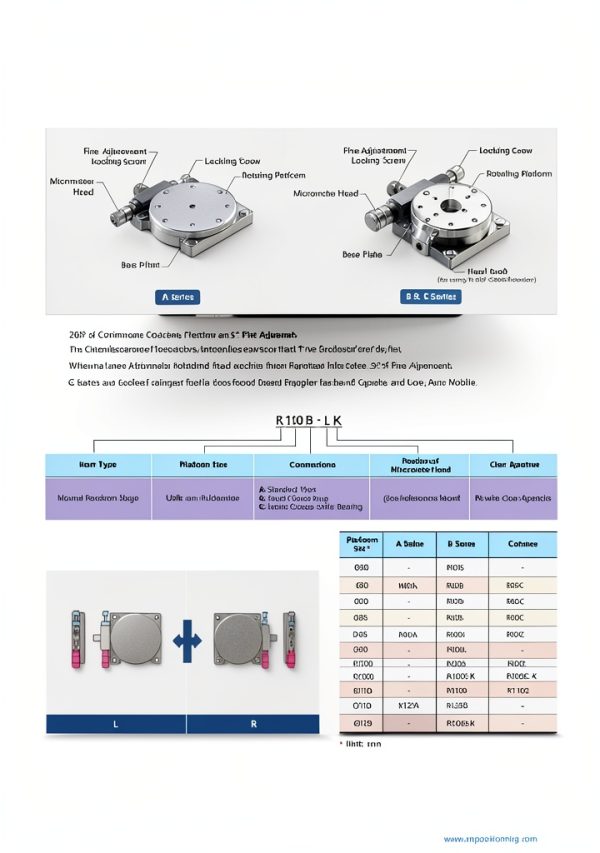 Manual Rotary Stage MPositioning R60A-R Rotating Table 60mm 3kg Load-3