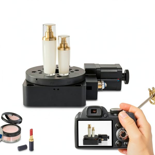 Electric Rotating Platform Machine, HT03RA100 360° Precision Sliding Table, 100mm Bearing Scale High Precision Fine Tuning Optical Stage for 3D Scanning Measurement System-3