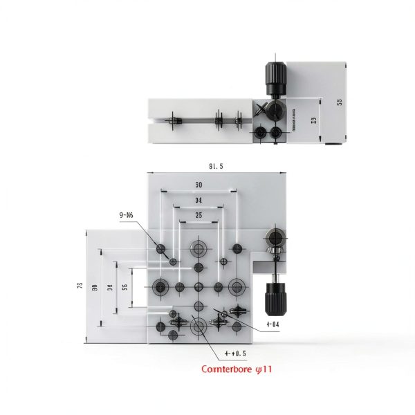 Precision Rotary Tilt Table top-tool 73x68mm ±4° Pitch ±2° Deflection-2