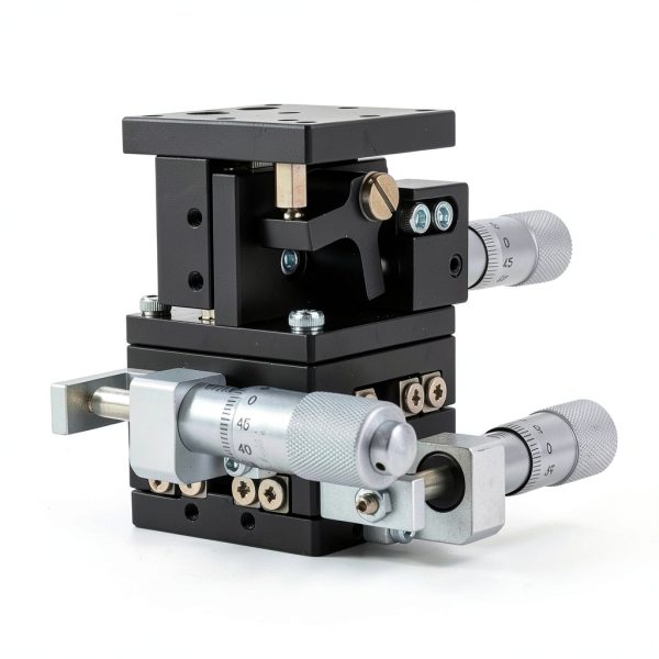 Oumefar 3 Axis Linear Stage 40x40mm Roller Bearing Black Aluminum-3